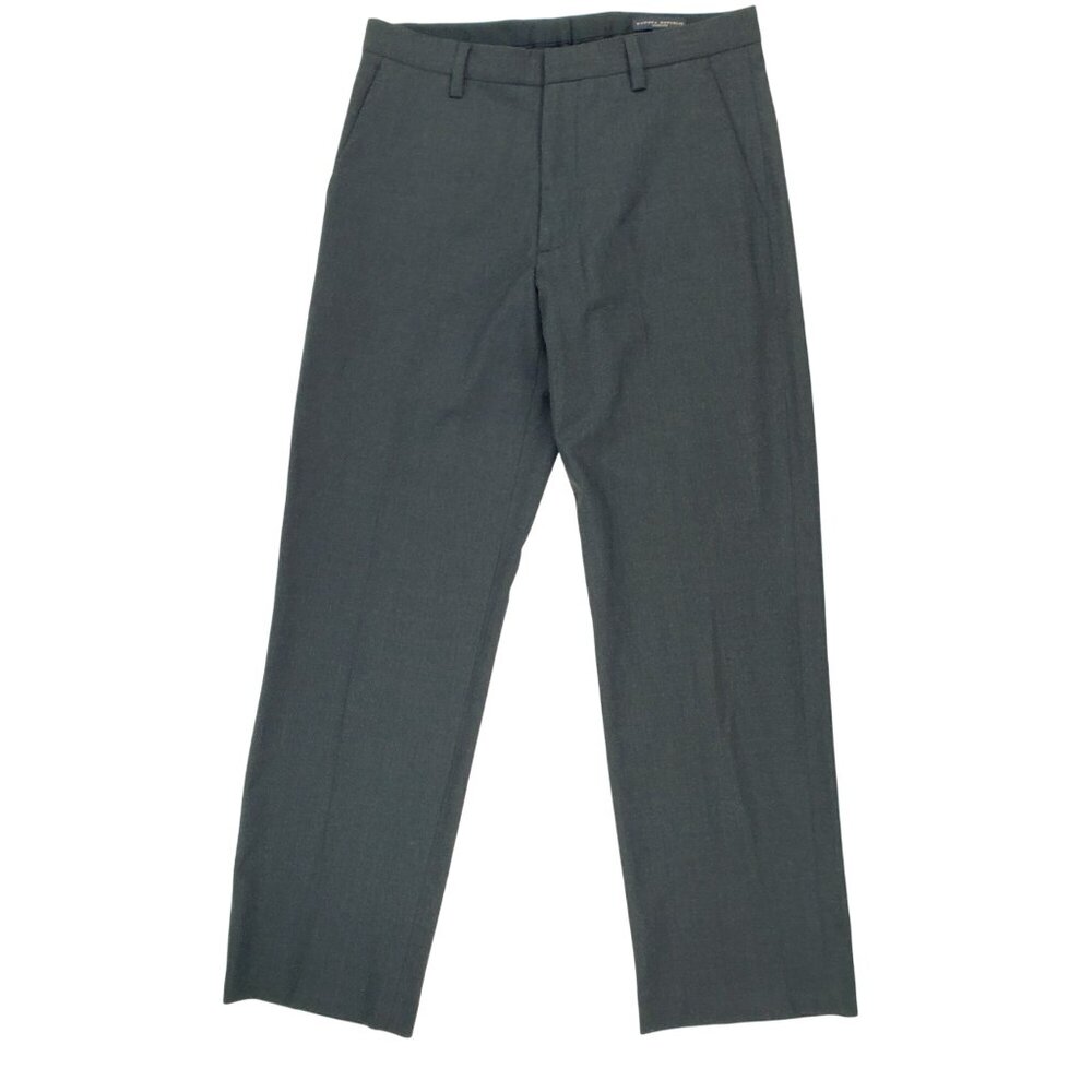 Banana Republic Dawson Wool Blend Men's 34x32 Dress Work Pants Black/ Charcoal